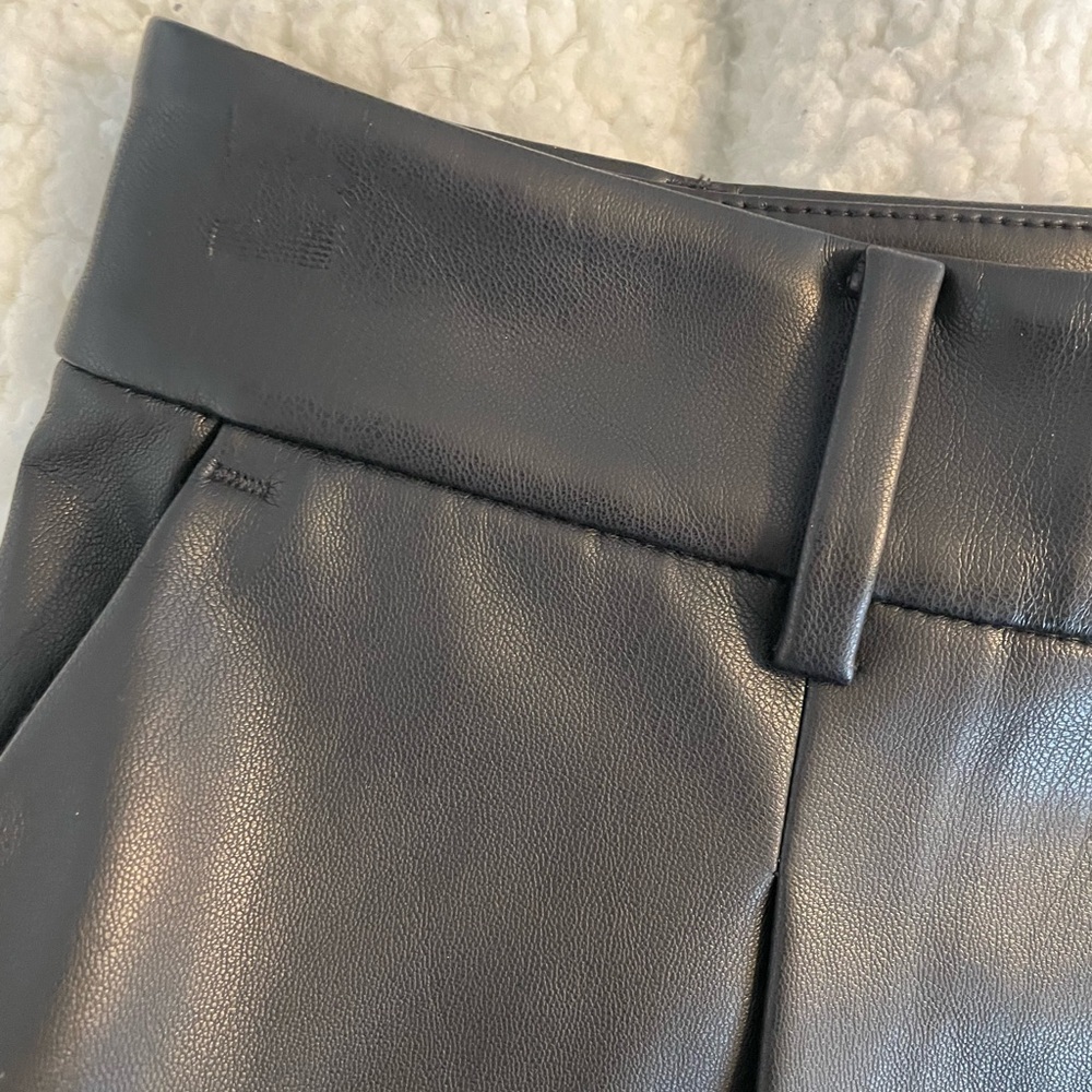 Loft black imitation leather pants size 12 never worn - Picture 9 of 10